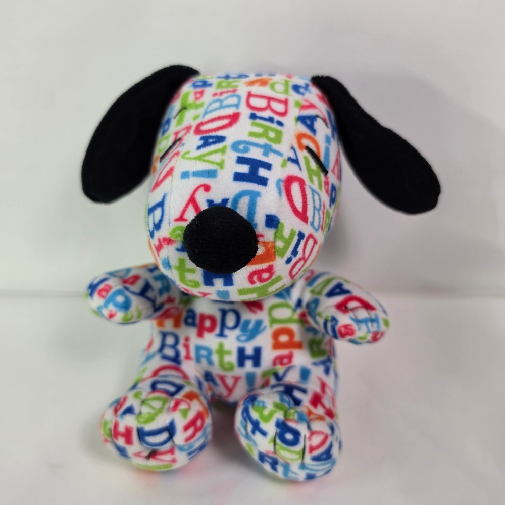 Hallmark Peanuts Snoopy Happy Birthday Plush 7" Stuffed Animal Multi-Color
